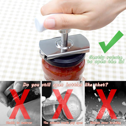 Caliamary Jar Opener for Seniors with Arthritis, Adjustable Stainless Steel Lids Off Easy Opener
