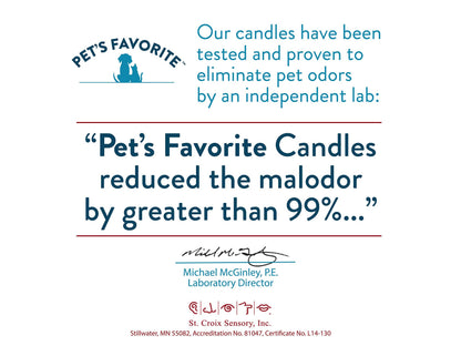 Pet's Favorite Pet Odor Candle, Clean Burning, Long Lasting Scented Candles with a Natural Fiber Wick and 70 Hour Burn Time, Very Berry