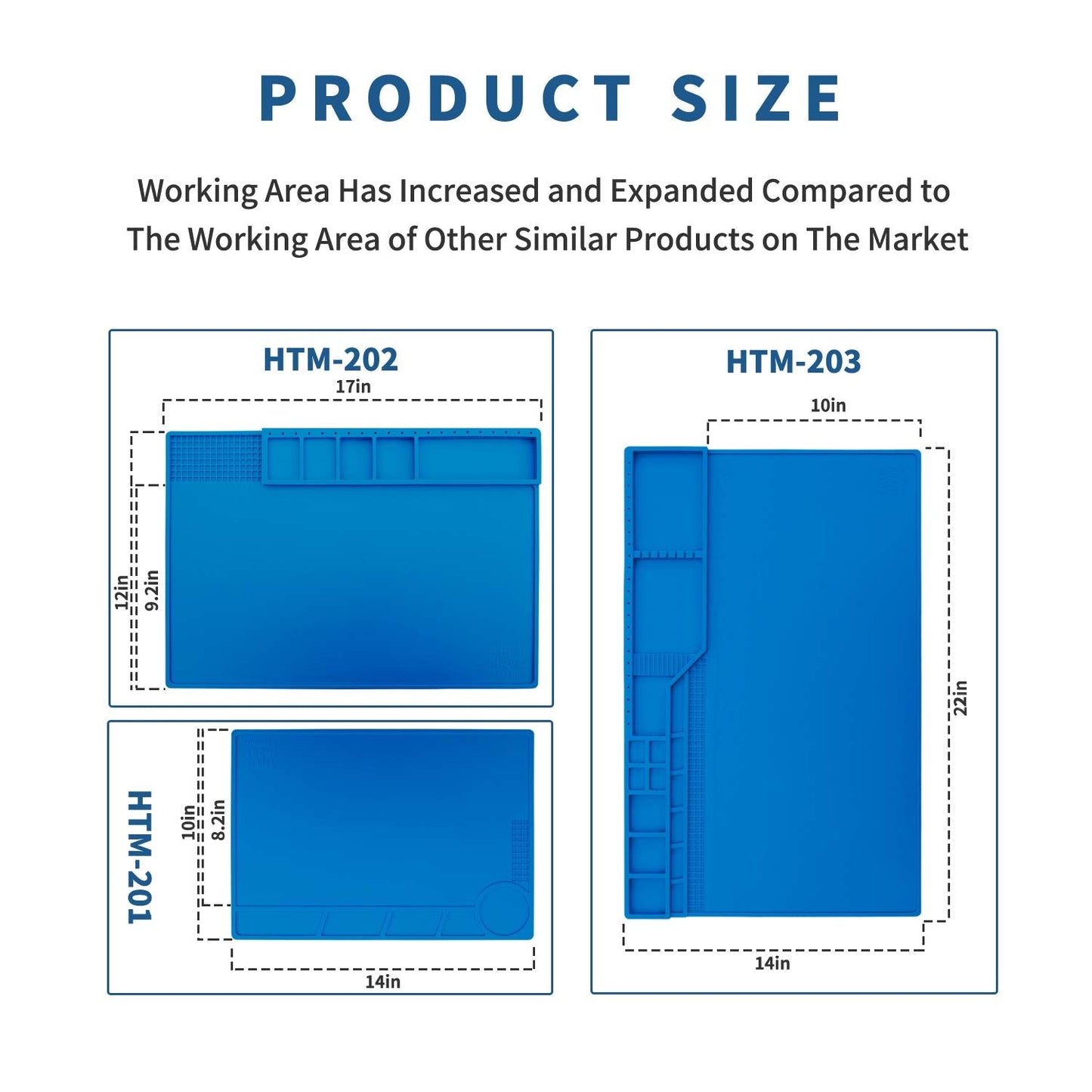 Hengtianmei Heat Insulation Silicone Repair Mat with Scale Ruler and Screw Position for Soldering Iron, Phone and Computer Repair Size: 22 x 14 Inches (H-203)
