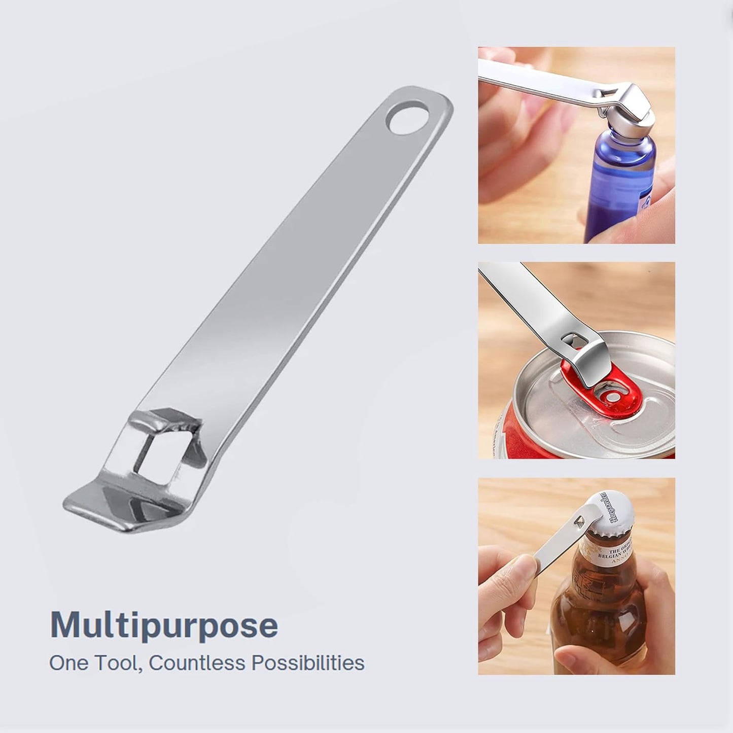 Generic 3 Pack Mini Vial Openers - Versatile Stainless Steel Oral Liquid Decappers for Botox, Medicines, and Beverages