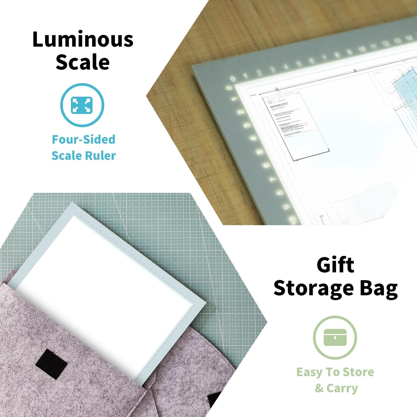A3 Artist Tracing Light Box/Copy Board with 10-Level Dimming Switch, Art Craft Light Pad Suitable for Tattoo Drawing, Sketching, and Animation, 3 Color Light Modes Super Bright for Diamond Painting