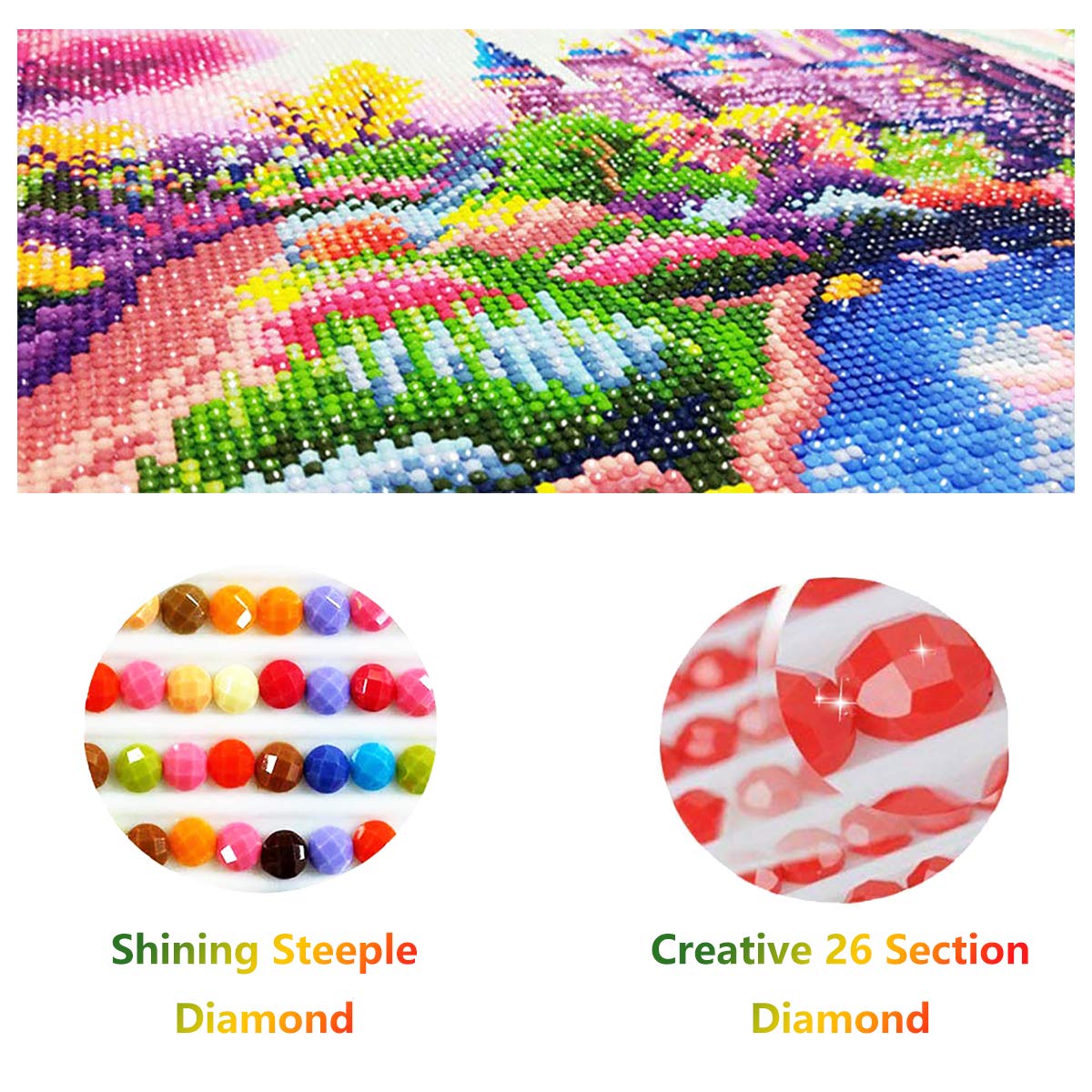 Diymood DIY 5D Diamond Painting Kits for Adults Pirate Ship - Diamond Art Kits for Adults Boat | Full Drill Round | Crystal Mosaic Picture | Beginner | Home Wall Decor | 16x20 inch