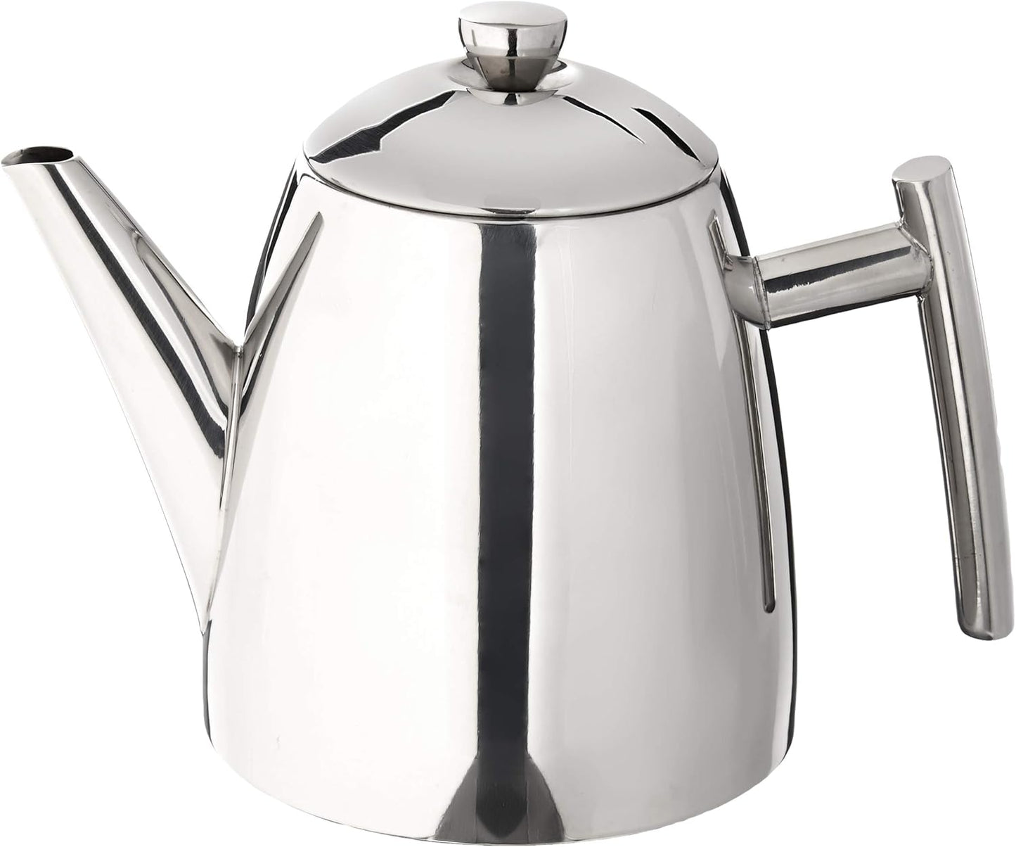 18/8 34 Frieling Stainless Steel Teapot with Infuser, Tea Warmer with Teapot Infuser for Loose Tea, Ounces