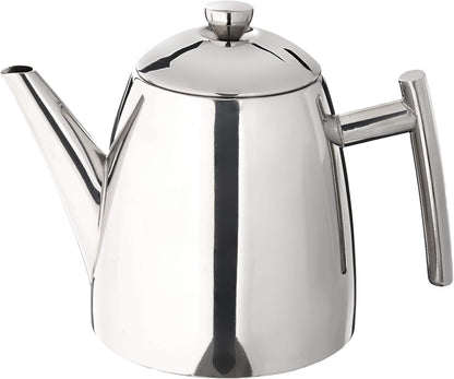 18/8 34 Frieling Stainless Steel Teapot with Infuser, Tea Warmer with Teapot Infuser for Loose Tea, Ounces