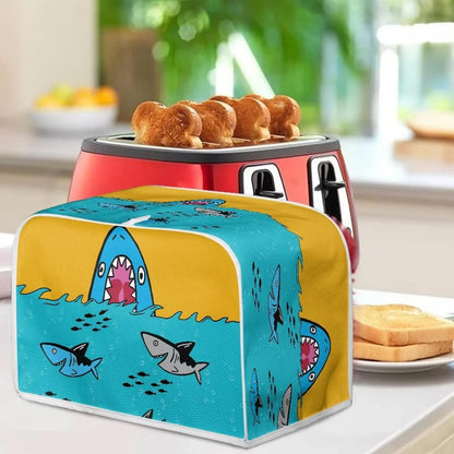 Sharks Toaster Cover for 4 Slice, Dust and Fingerprint Protection for Long Slot Toasters