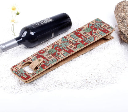 1 Bottle Reusable Wine Gift Bag, Cork Tote Carrier for Picnic, Beach Party Travel, Good Gifts