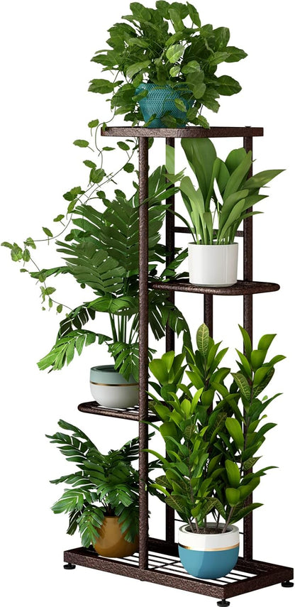 4 5 (4 5 LINZINAR Plant Stand Metal Tier Potted Multiple Flower Pot Holder Shelf Indoor Outdoor Planter Display