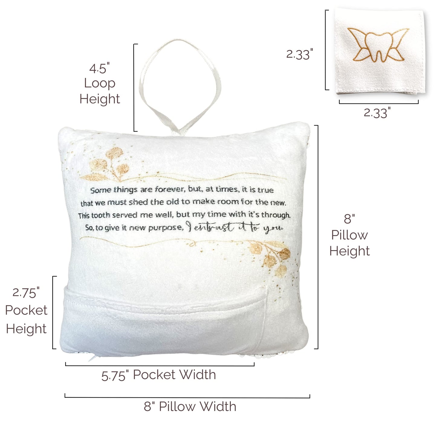 Tooth Fairy Pillow Kit for Girls and Boys - Tooth Fairy Evidence Kit with Tooth Fairy Bag - Multi Color Reversible Sequin and Large Pocket - Tooth Pillow with Tooth Fairy Bag