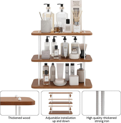 Counter Height(3Tier) Bathroom Organizer,Bathroom Shelf Organizers & Sink Organizer,Vanity Organizers,Storage