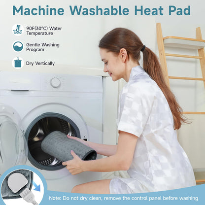 Heating Pad for Back, Large Heating Pads for Body Muscle Pain Cramps Relief, 6 Heat Settings Machine Washable Electric Heating Pad, Birthday Christmas Gifts for Women Mom