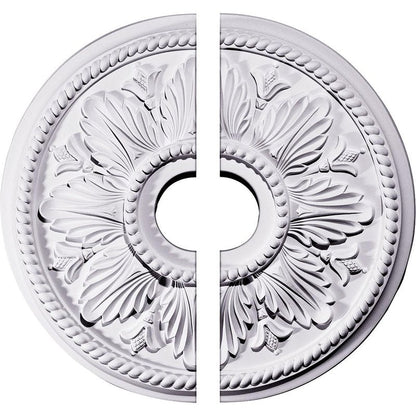 Ekena Millwork CM18ED12 18 1/8"OD x 3 1/2"ID x 2 3/4"P Edinburgh Ceiling Medallion, Fits Canopies up to 5-1/8", 2 Piece