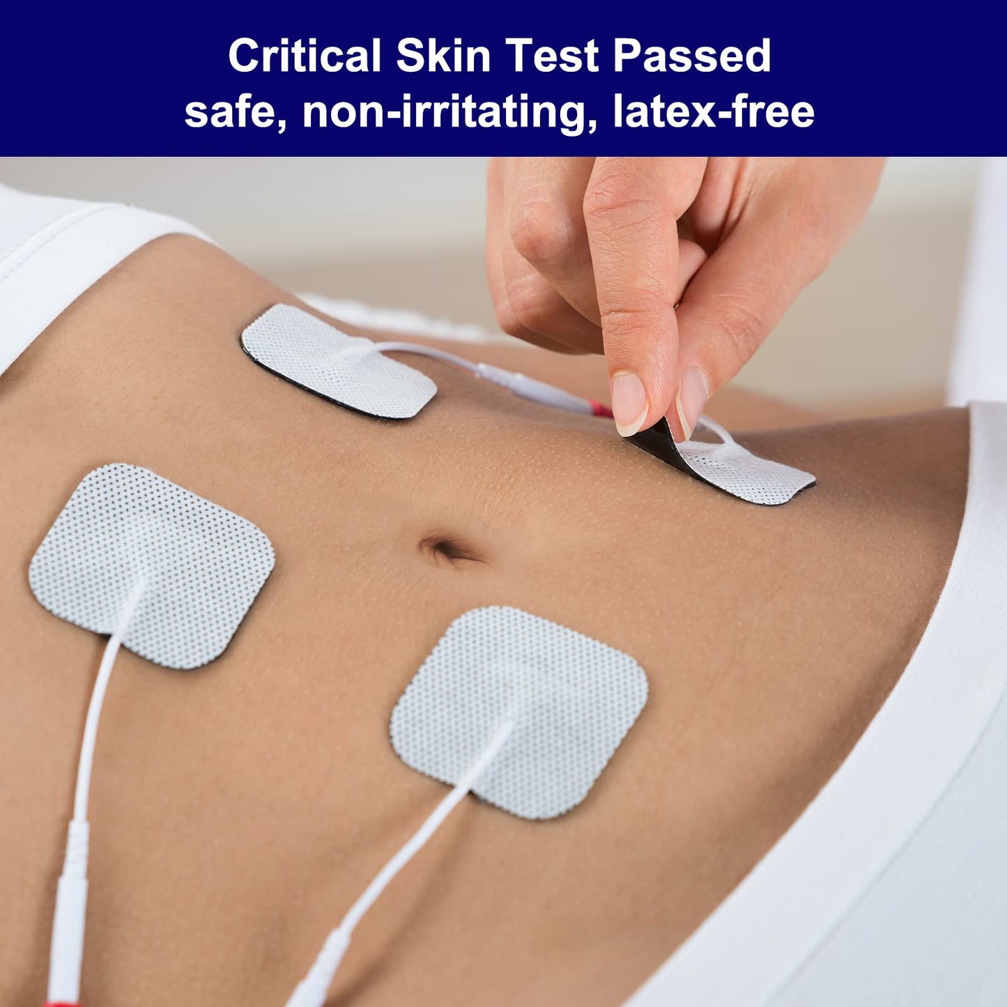 TENS Unit Replacement Pads, NURSAL Reusable TENS Electrode Pads 2x2 20pcs with Upgraded Self-Stick Performance for Electrotherapy, Compatible with AUVON TENS, TENS 7000