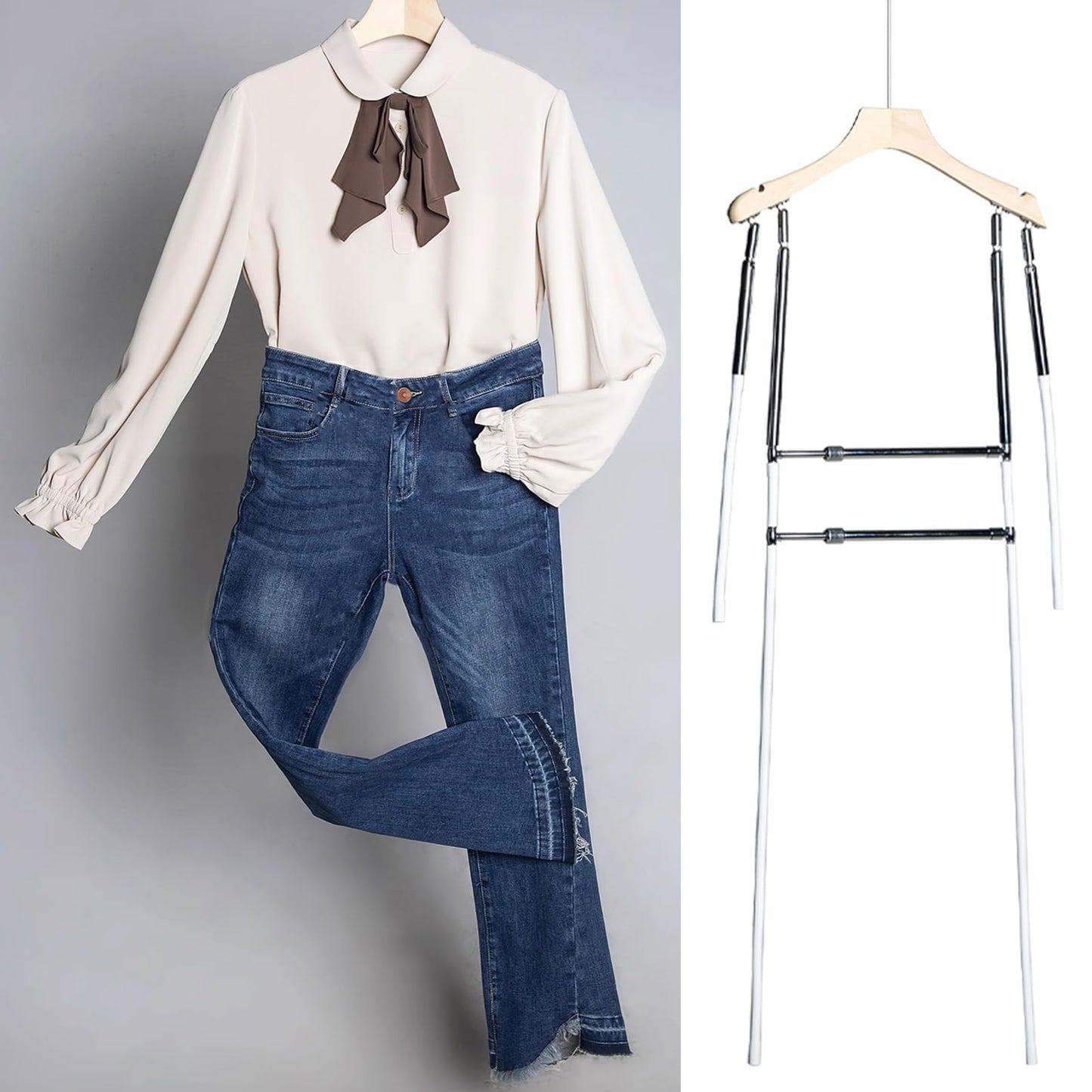 Flexible Clothing Mannequin Display, Female Outfit Hangers for Shops, Detachable Portable Clothes Rack, Full Body Mannequin Dress Form Torso
