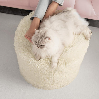 20 15, Hansleep Round Stuffed Pouf Ottoman x Foam Filled Faux Fur Ottoman Foot Rest for Chair with Washable Cover, Foot