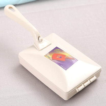 Handheld Carpet Debris Sweeper Brush with Double Rollers, Dust Cleansing Brush for Bed Sofa Furniture Clothes