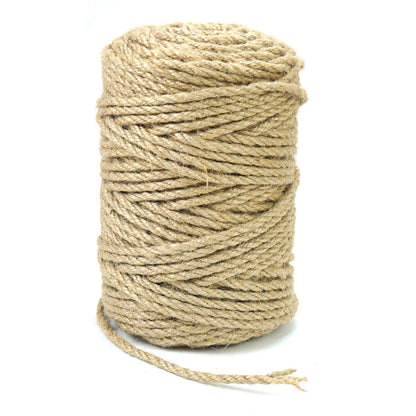 5mm*328 Feet Natural Jute Twine String DIY Home Decor,Thick Jute Twine for Crafting Gift Wrapping Packing Gardening Crochet Knitting Macrame Decor,5mm Brown Rope for Refurbish Cat Tree