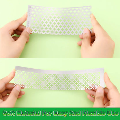 WILLBOND 3 Pieces Diamond Painting Ruler Stainless Steel Mesh Ruler 520 599 699 Blank Grids with 2 Pieces Fix Tool for 5d DIY Diamond Painting Supplies Art Crafts