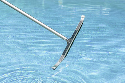Poolmaster 36-Inch Commercial Pool Brush - Heavy-Duty Aluminum Back & Curved Nylon Bristles