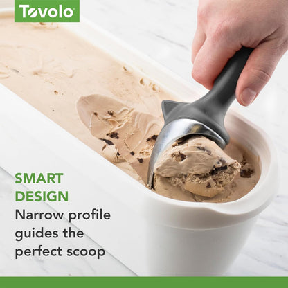 Frozen 2.5 Tovolo Half Gallon Ice Cream Container for Home Made Ice Cream Glide A Scoop Ice Cream Tub for Reusable