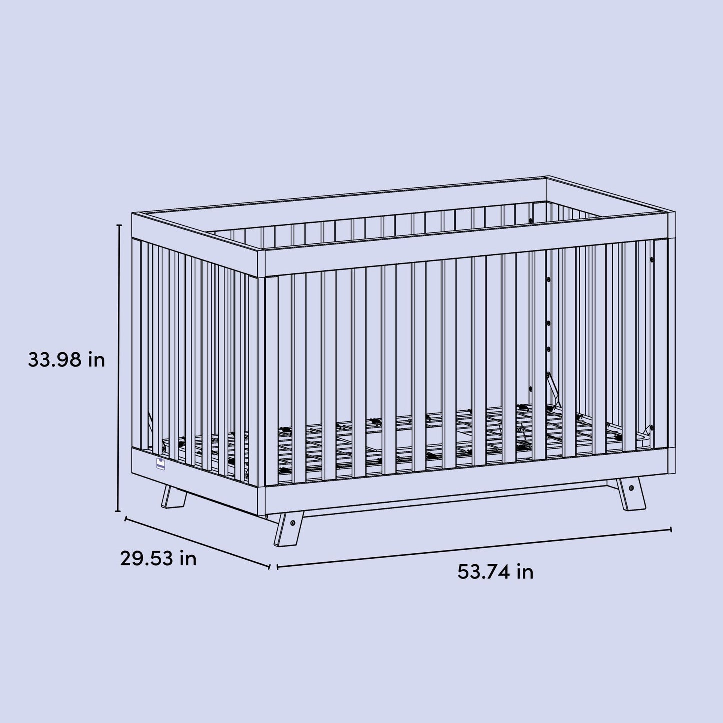 Storkcraft Beckett 3-in-1 Convertible Crib – GREENGUARD Gold Certified, Fits Standard Crib Mattress, Converts to Toddler Bed and Daybed, 4 Mattress Heights, Grow-with-Me Design (Natural)