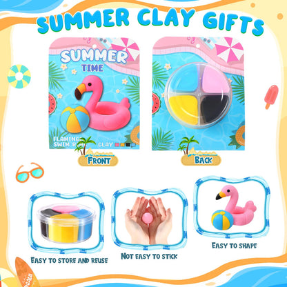 Capoda 18 Sets Air Dry Clay Kit for Kids End of School Year Gifts DIY Modeling Clay Arts Crafts Kit for Summer Beach Pool Party Favors Art Projects Fun Activities Classroom Gifts Rewards Supplies