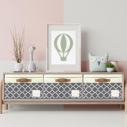 GhvyenntteS Large Storage Bins with Lids, 3-Pack Foldable Fabric Boxes, Sturdy Baskets with Label Window