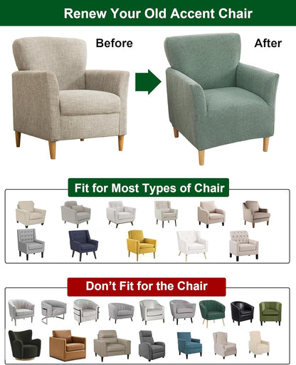 1 Sofa,29 CRFATOP Stretch Piece Chair Covers with Arms Jacquard Accent Chair Cover Armchair Flower Soft Banquet
