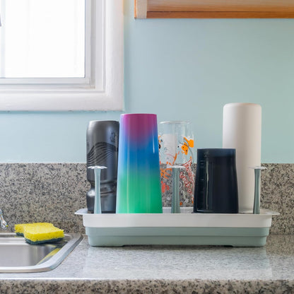 Countertop Large Bottle Drying Rack - Ideal for Insulated Water Bottles, Drinking Glasses, Sports Bottles, Baby Bottle