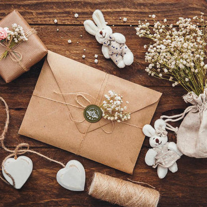 CRASPIRE Moth Wax Seal Stamp Garland Vintage Sealing Wax Stamps Moon Star 30mm Retro Removable Brass Head with Wood Handle for Wedding Invitations Envelopes Halloween Christmas Thanksgiving Packing