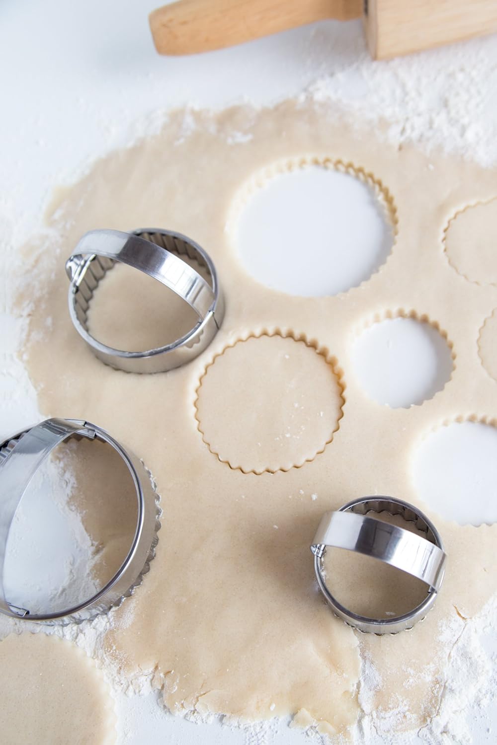 Fox Run Crinkled Cookie Cutter Set, Stainless Steel, 3-Piece