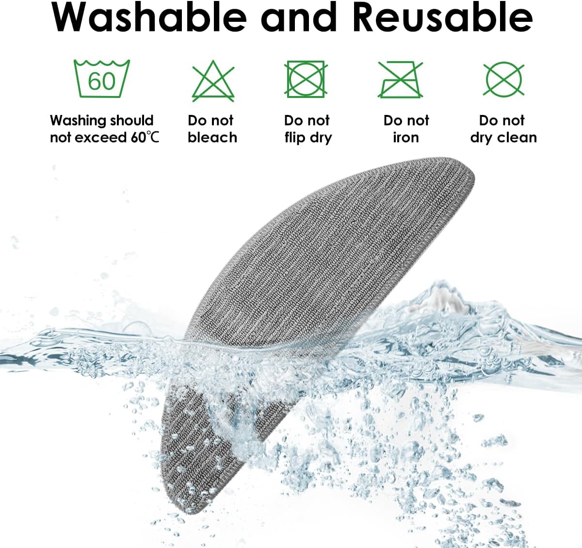 Vacuum Accessories Kit for iRobot Roomba Combo i5, i5+, j5, j5+ - 8 Mop Pads Included