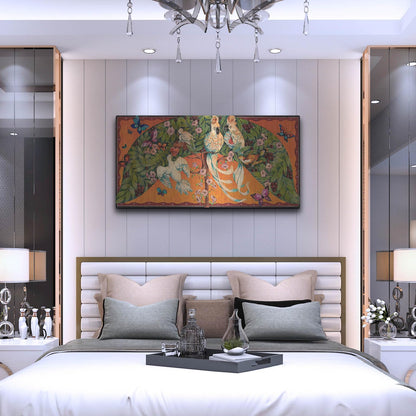Luxe Metal Art 'Bird Valentine' by David Galchutt Metal Wall Art, 48" x 24"