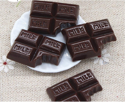 ARTS AND CRAFTS SUPPLIES 10pcs Chocolate Bar Sweet Candy Fake Food Miniature Dessert Ice Cream Flat Back Cabochons Decoden Flatback DP073