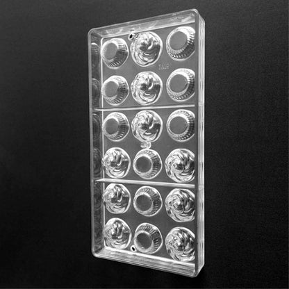 Polycarbonate Chocolate Mold, DIY Candy Mould Clear Hard Plastic Bakeware Pastry Tools