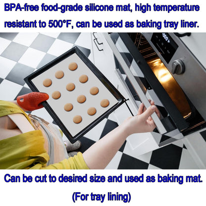 Miidqua Silicone Mat - Non-Stick, Reusable & Heat Resistant Up to 500°F, Fits Resin Crafts, Dishwasher Safe for Baking, Cookies, Pastry (36” x 24”)