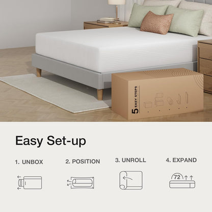 Novilla Twin Mattress - 10 Inch Gel Memory Foam for Cooling Comfort & Pressure Relief | CertiPUR-US Certified