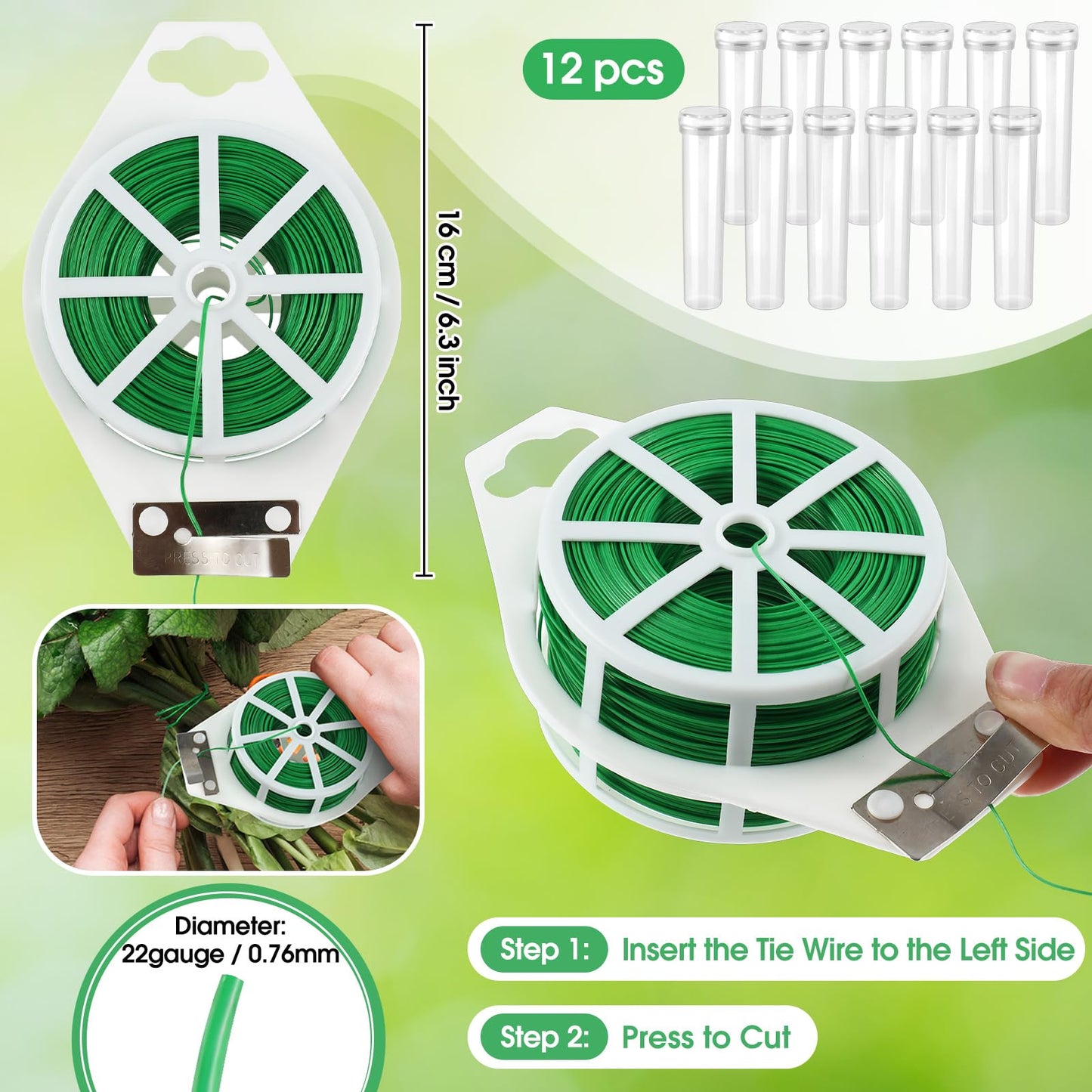 207 Pcs Flower Arrangement Supplies Florist Garden Tool Gift Kit for Women Include Green Tool Bag Thorn Remover Rose Stripper Outdoor Hand Tools Stem Pruning Shear Gloves Stem Wire Etc Wedding DIY Kit
