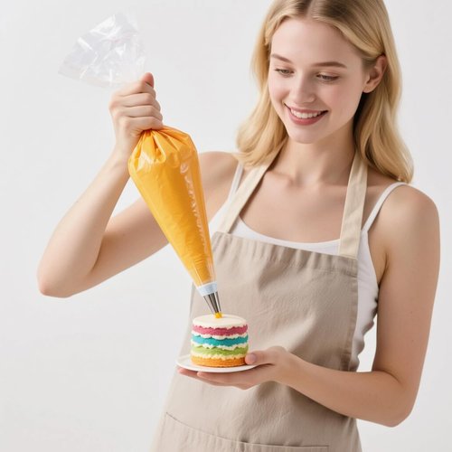 HOMIOVE 100-Pack Disposable Pastry Piping Bags - Thick Anti-Burst Tipless Icing Bags for Cupcakes & Cakes