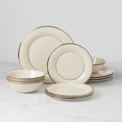 Lenox 896065 Solitaire 12-Piece Dinnerware Set, Service for 4