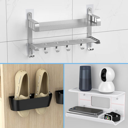SMA01, SM02, SM03, SM05,SM06 Wall Mounted Shoe Rack Accessories Sticky Mounts, Adhesive Base,Locked by Nuts and Screws