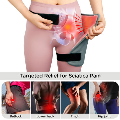 Comfytemp Hip Heating Pad for Hip Sciatica Pain Relief Brace, Birthday Christmas Gift for Mom Women Wife Men Dad, FSA Eligible Lower Back Thigh Buttock Electric HSA Heat Pad Hot Physical Therapy(L/XL)