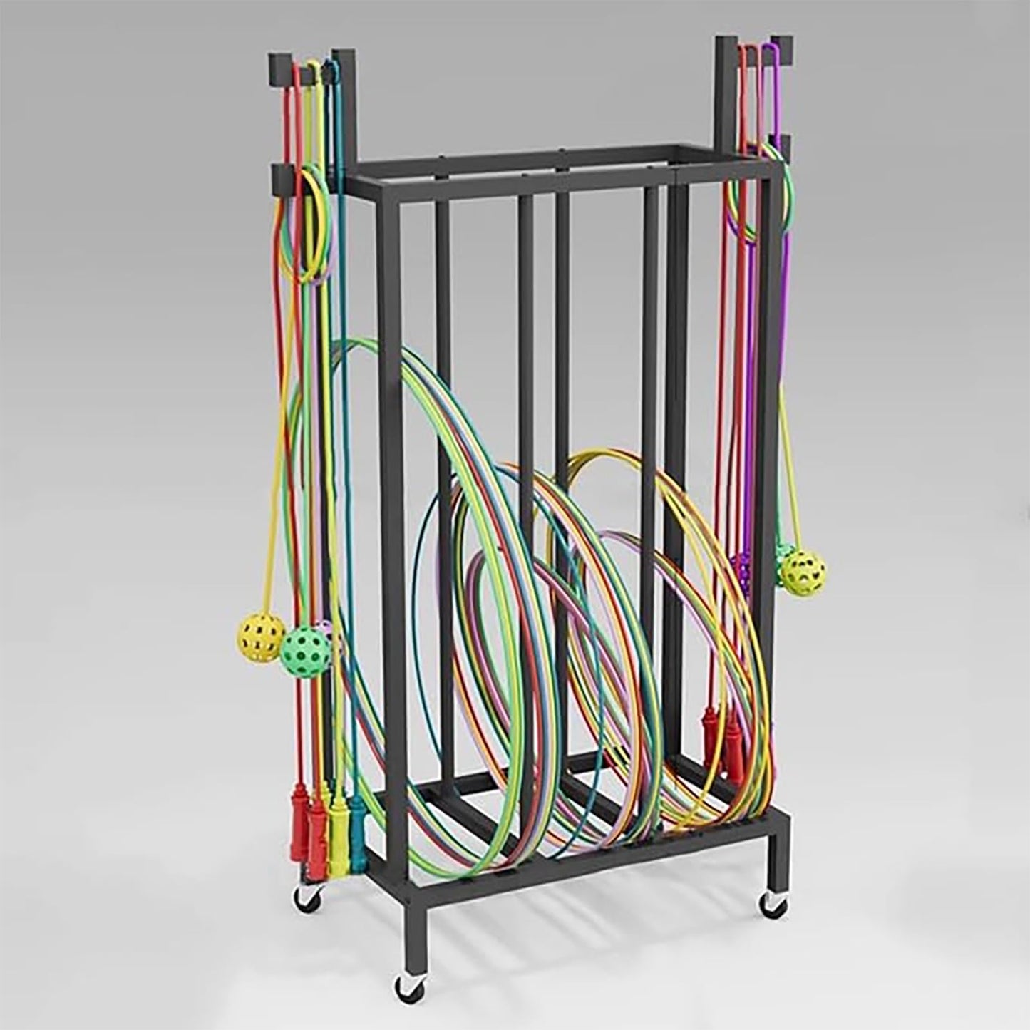 Qiokoith Exercise Rope and Stand Portable Fitness Equipment Organizer for PE Classes and Gyms