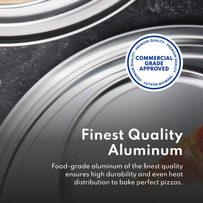 New Star Foodservice 536594 Restaurant-Grade Aluminum Pizza Pan, Baking Tray, Coupe Style, 18-Inch