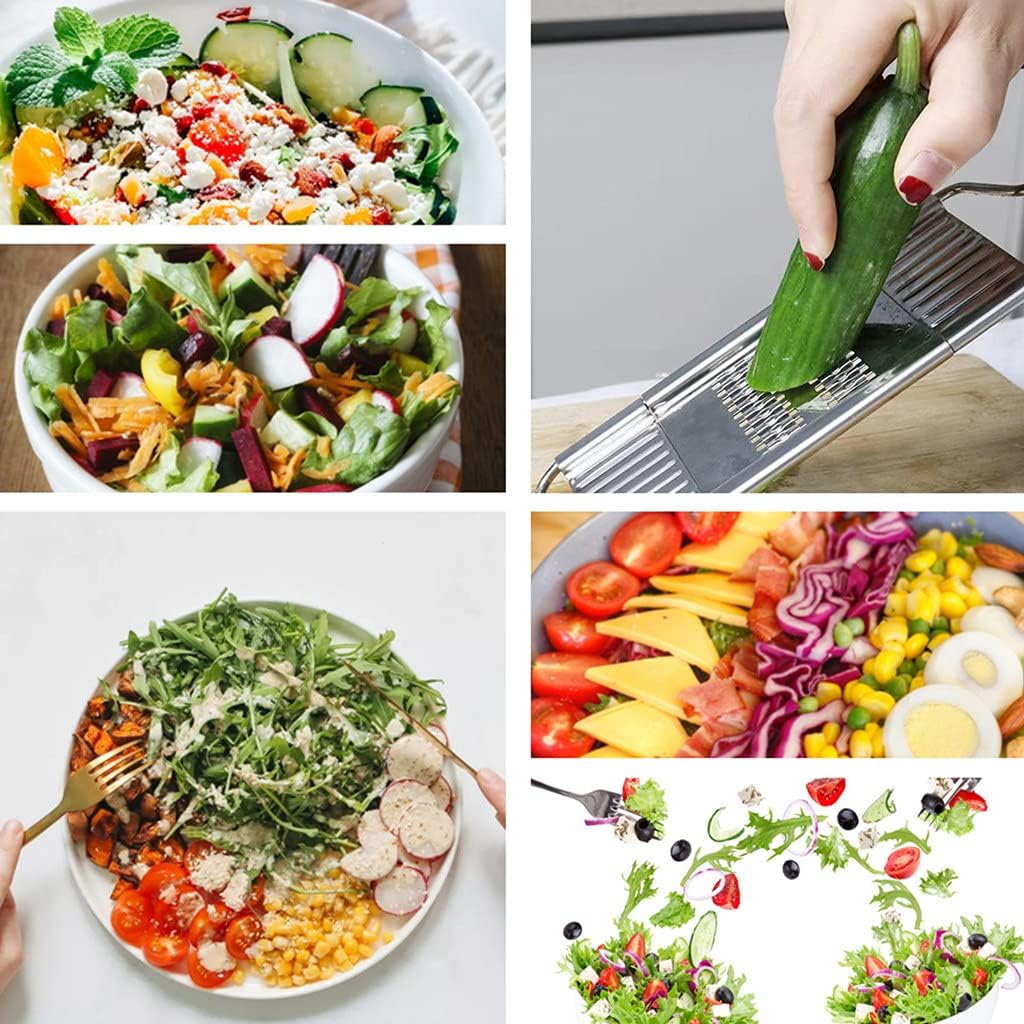 Ubrand 4 in 1 Multifunctional Vegetable Slicer, Cheese Grater, Potato Grater, Peeler Kitchen Tool for Salad, Fries,