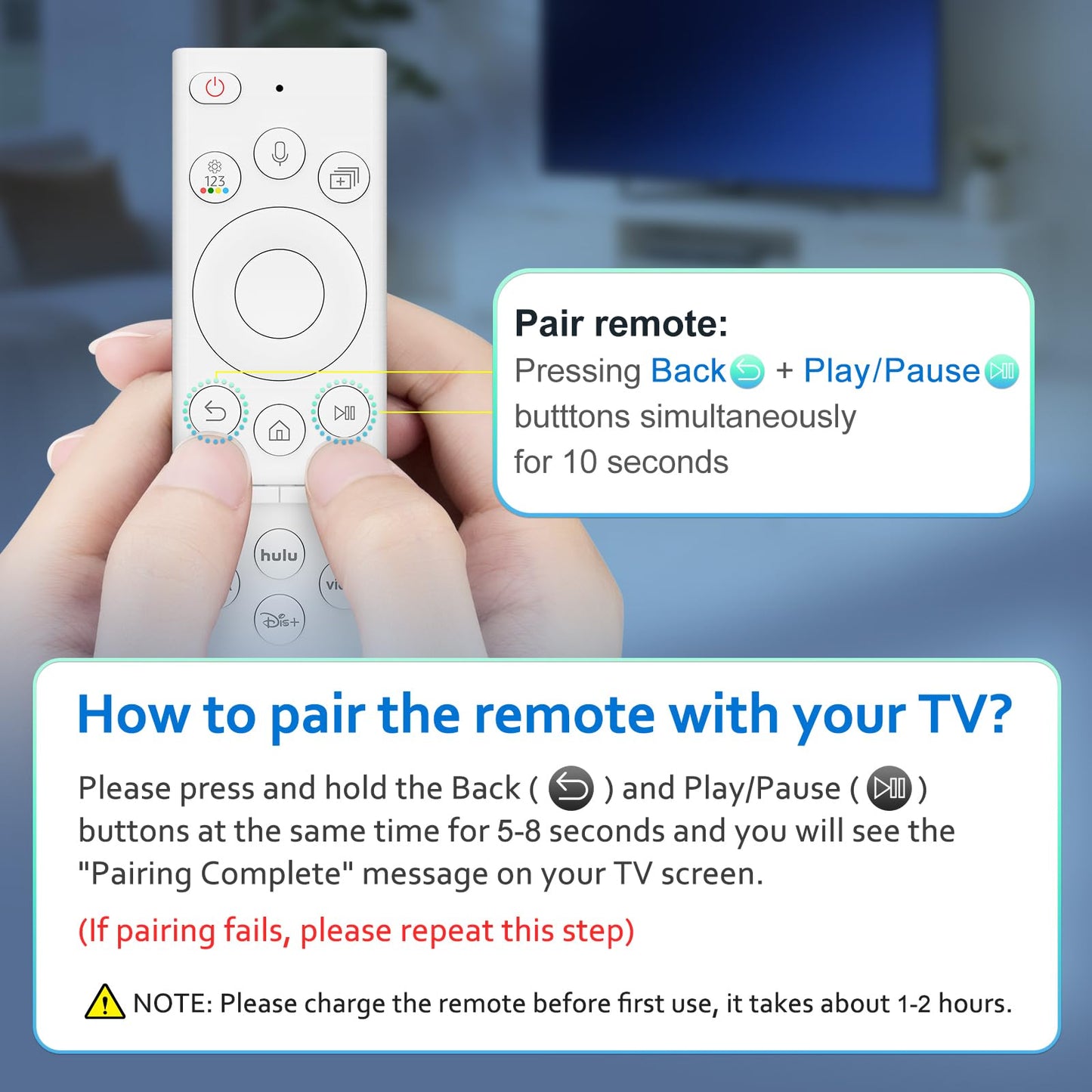 Voice Replacement for Google-Chromecast-Remote, G9N9N for Chromecast with Google TV Remote, for Google TV Streamer (Only for Snow Chromecast Google)