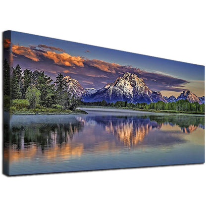 JATOK Large Square Diamond Art Kits for Adults, Full Drill Landscape 5D Diamond Painting Kits for Beginners, DIY Gem Art Picture for Gift Home Wall Decor, 40x70cm/15.7x27.5inch