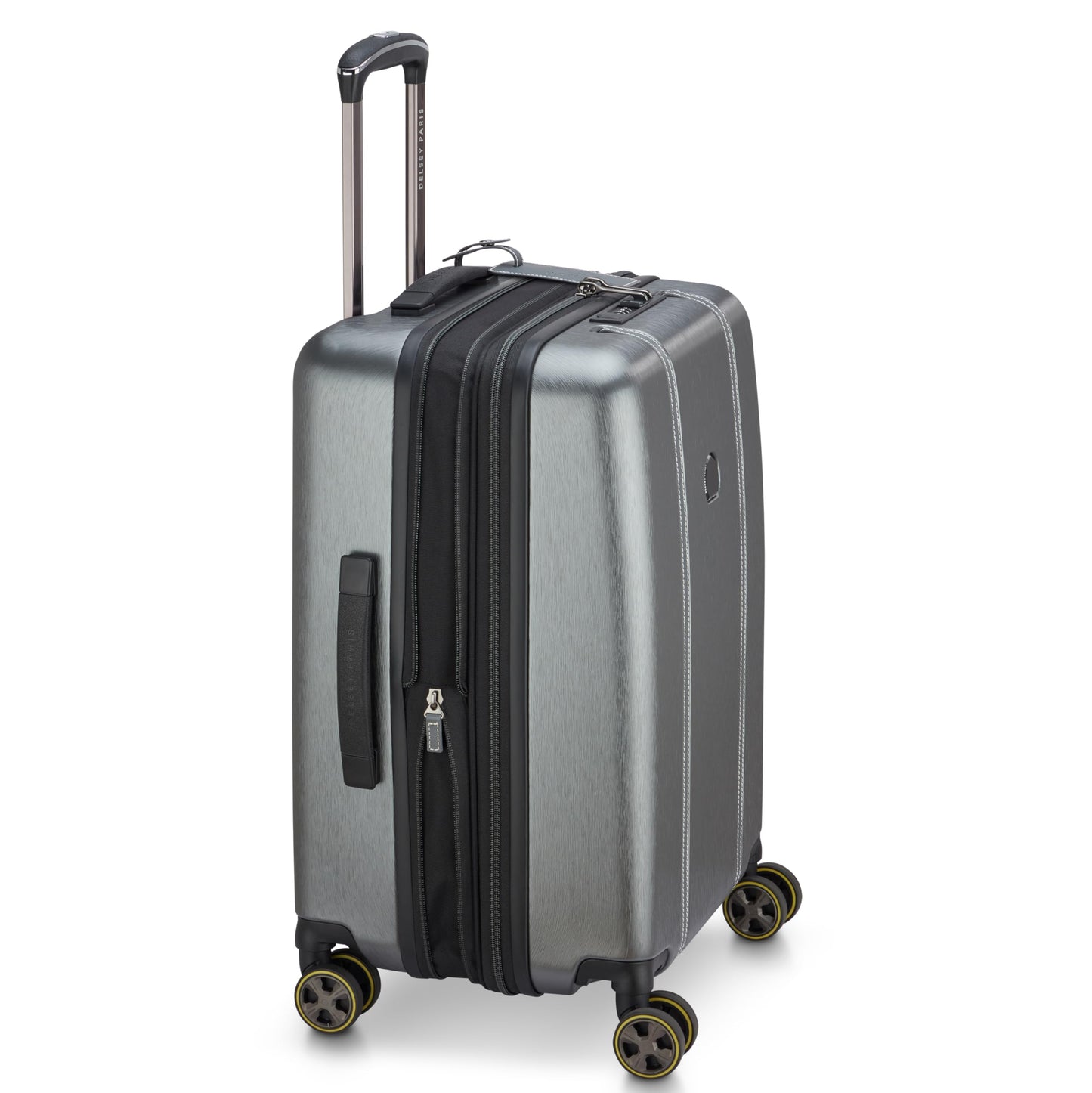 DELSEY PARIS Cadence Hardside Expandable Luggage with Spinner Wheels, Silver, Carry On 20 Inch