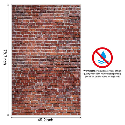 Brick Wall Party Backdrop, Wall Decoration, Curtains Door, Old Red Brick Wall Party Backdrop, Holiday Party Supplies Christmas Halloween Decoration 78.7"x 49.2" Inch