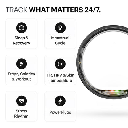 ULTRAHUMAN Ring AIR – Sleep and Fitness Tracker, Smart Ring for Men and Women, No app fee for Standard Features, Up to 6 Days Battery Life