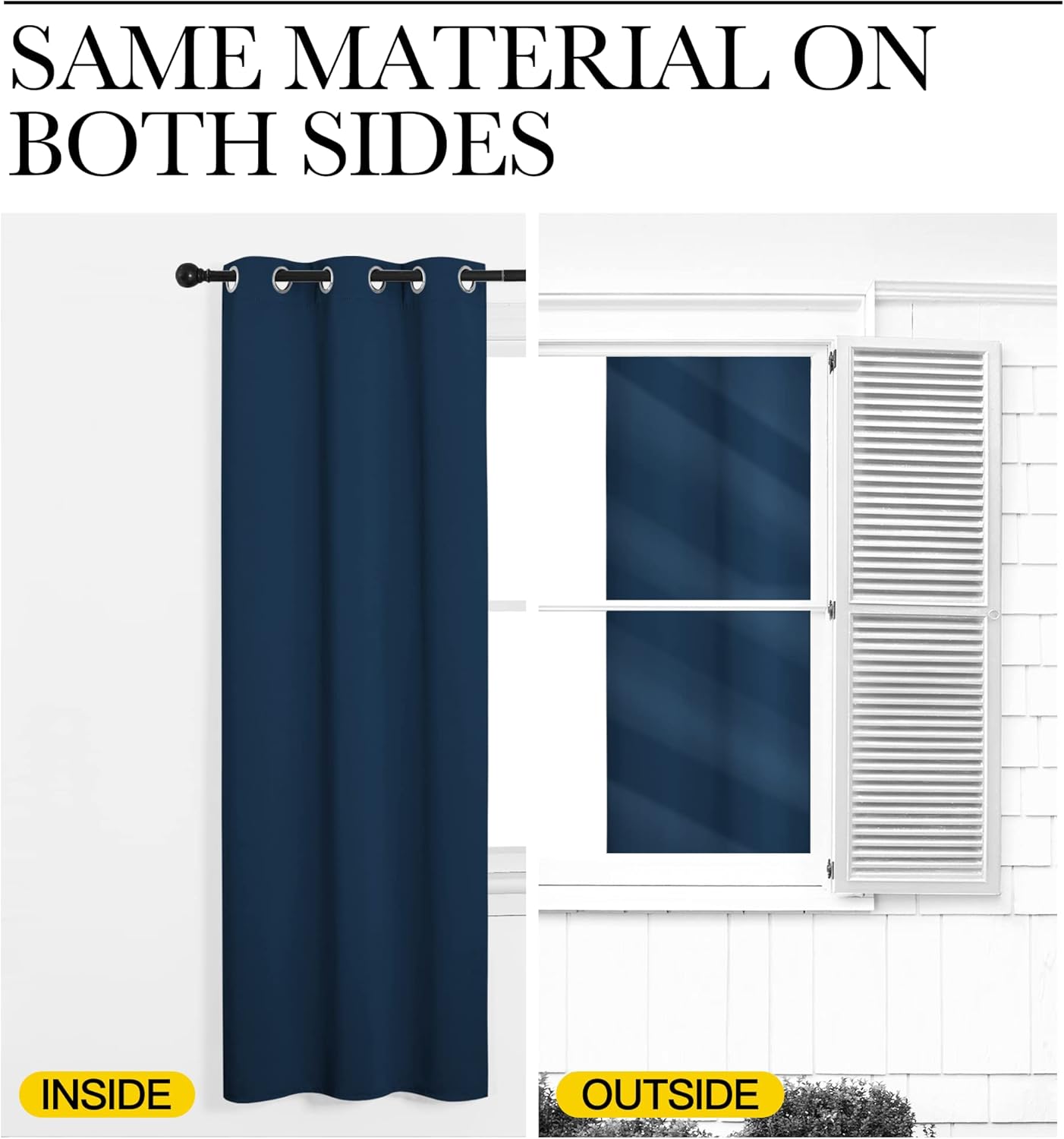 NICETOWN Blackout Curtain Panels - Thermal Insulated Draperies in Moroccan Blue | 29x40 Inch, 1 Pair